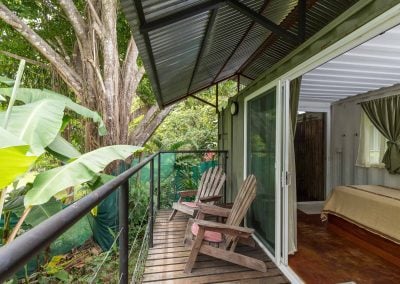 Enjoy the birds, plants, and views from your private deck in Dominical Costa Rica at Danyasa Eco Retreat